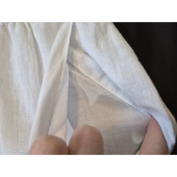 CP Shades Womens Designer 100% Linen White Semi Sheer Ari Pants Small - Picture 6 of 8